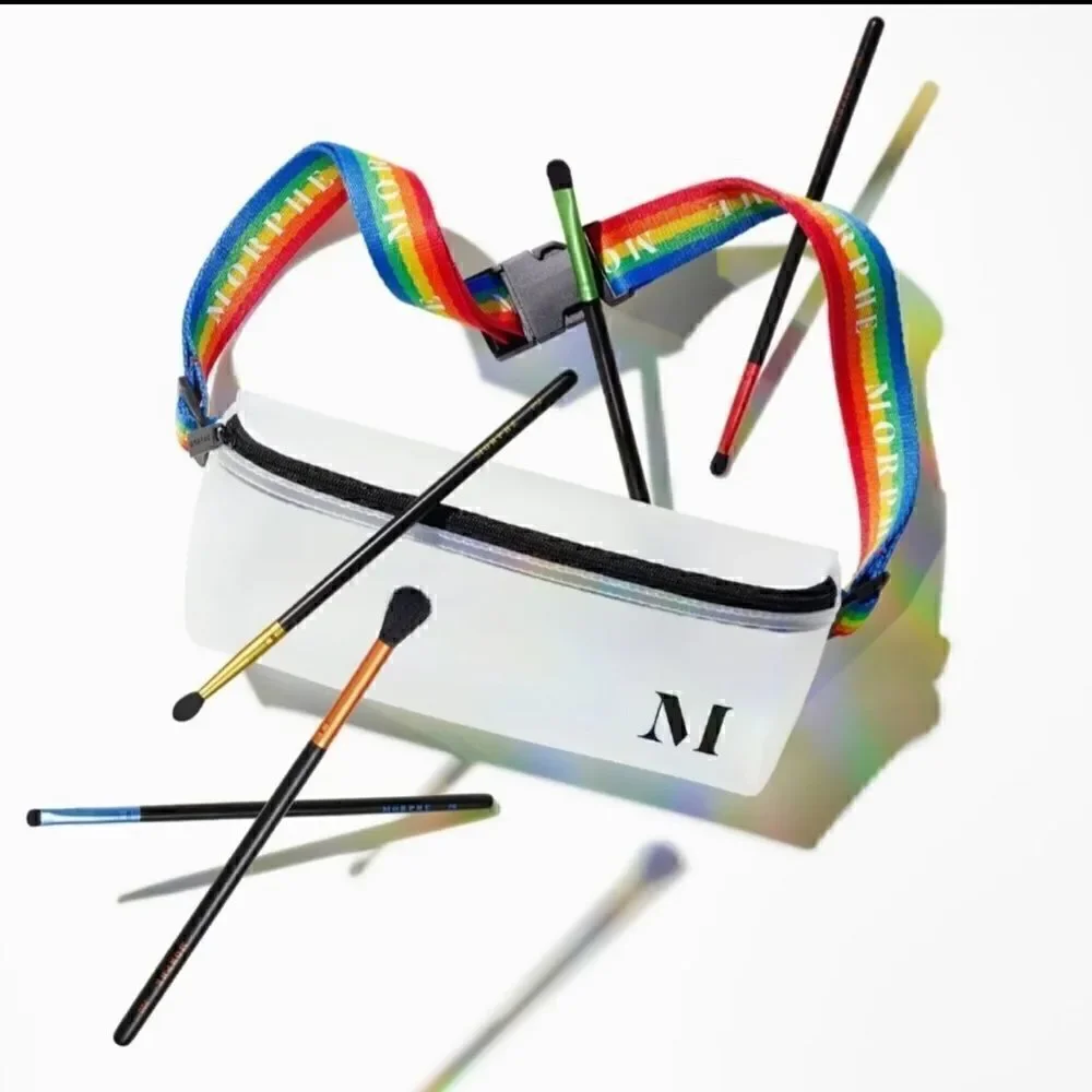 Morphe Made With Pride Limited Edition Full Size Brush Set With Pride Belt Bag